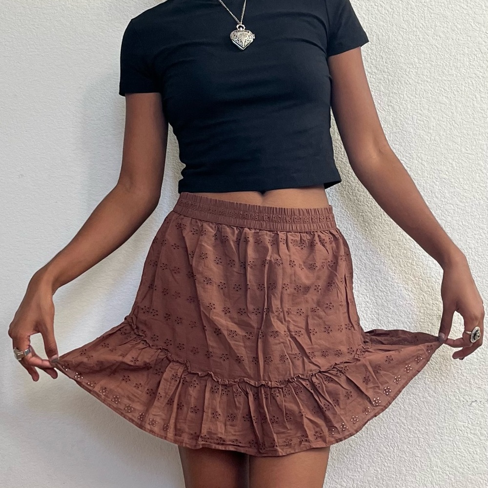 🤎 brown Hollister boho miniskirt
